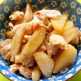 大根とごぼう鶏肉のピリ辛煮